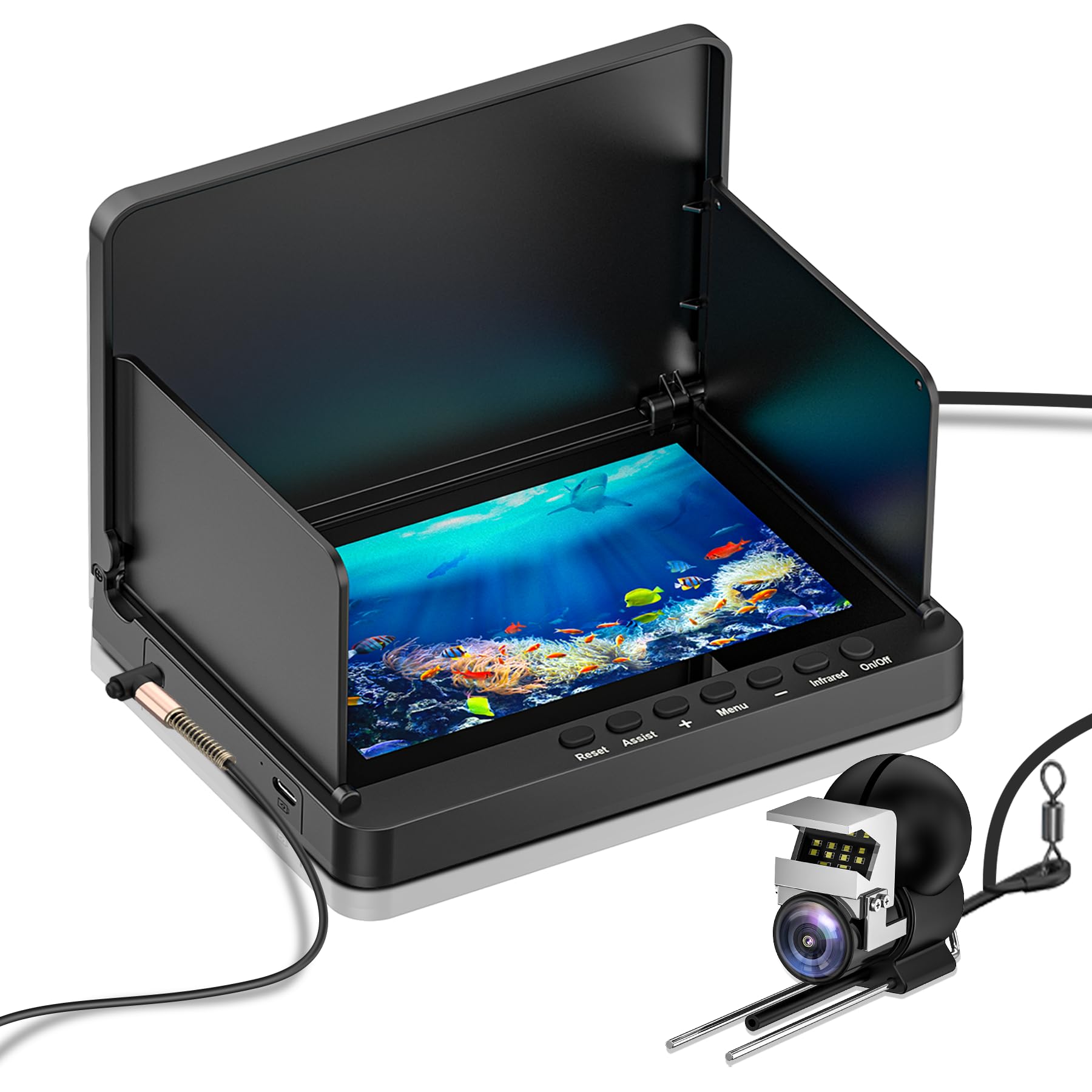 National ポータブルカラーカメラ　vy-4710 Amazon.com: ZXBVSU Underwater Fishing Camera, 5 Inch IPS LCD